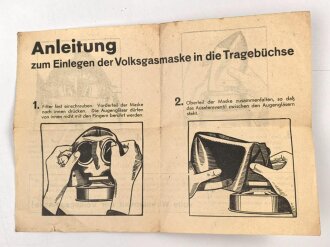Anleitung zum Einlegen der Volksgasmaske in die...