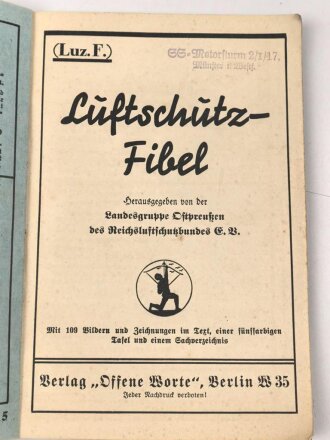 "Die Luftschutz Fibel" DIN A5, 103 Seiten