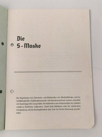 "Die S Maske" 8seitige Broschure, DIN A5, gelocht