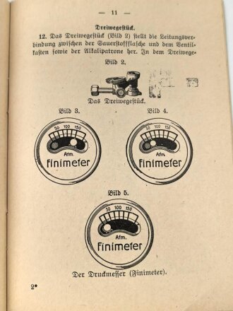 H.Dv.395/7 " Gasabwehrdienst aller Waffen" Heft 7, Das Heeres Sauerstoffschutzgerät, vom 1.8.39. Neuzeitlicher Druck