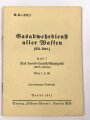 H.Dv.395/7 " Gasabwehrdienst aller Waffen" Heft 7, Das Heeres Sauerstoffschutzgerät, vom 1.8.39. Neuzeitlicher Druck