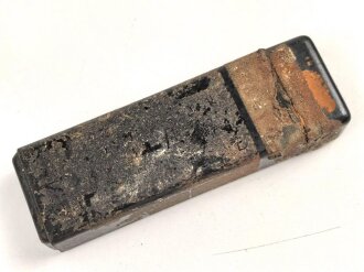 Preßmassebehälter "Caporit" Tabletten ( Desinfektionsmittel ) der Wehrmacht, leer, datiert 1942