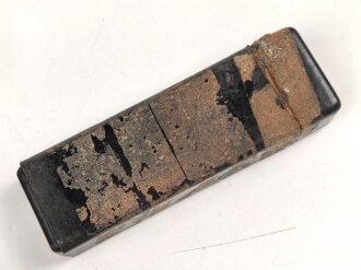 Preßmassebehälter "Caporit" Tabletten ( Desinfektionsmittel ) der Wehrmacht, leer, datiert 1942