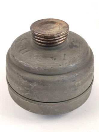 Gasmaskenfilter "Filtereinsatz 37" Wehrmacht .  guter Zustand, dtiert 1941, ungereinigtes Stück
