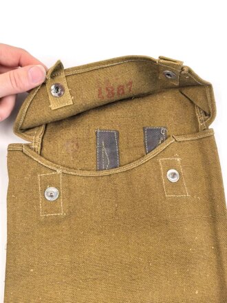 Tasche für eine Gasplane der Wehrmacht. Ungebrauchtes Stück aus altem Lagerbestand