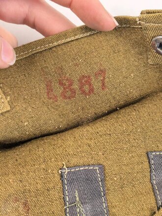 Tasche für eine Gasplane der Wehrmacht. Ungebrauchtes Stück aus altem Lagerbestand