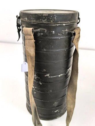 Rumänien, Bereitschaftsbüchse Gasmaske Modell 1935, Originallack, ungereinigt