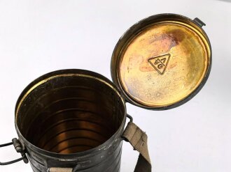 Rumänien, Bereitschaftsbüchse Gasmaske Modell 1935, Originallack, ungereinigt