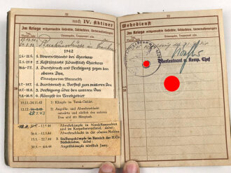 Wehrpaß Heer, eingestellt am 3.Oktober 1941 bei 1. Komp. Kraftfahr Ersatz Abteilung 5 Villingen.
