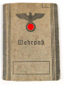 Wehrpaß Heer, eingestellt am 3.Oktober 1941 bei 1. Komp. Kraftfahr Ersatz Abteilung 5 Villingen.