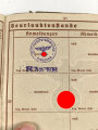 Wehrpaß Heer, eingestellt am 3.Oktober 1941 bei 1. Komp. Kraftfahr Ersatz Abteilung 5 Villingen.