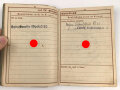 Wehrpaß Heer, eingestellt am 3.Oktober 1941 bei 1. Komp. Kraftfahr Ersatz Abteilung 5 Villingen.
