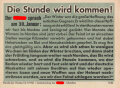 Parole der Woche Nr. 9, "Die Stunde wird kommen!", Zentralverlag der NSDAP, 7,5 x 10 cm, 1942