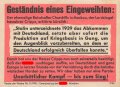 Parole der Woche Nr. 11, "Geständnis eines Eingeweihten", Zentralverlag der NSDAP, 7,5 x 10 cm, 1942