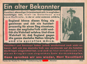 Parole der Woche Nr. 17, "Ein alter Bekannter",...