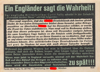 Parole der Woche Nr. 20, "Ein Engländer sagt...