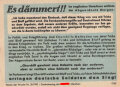 Parole der Woche Nr. 30, "Es dämmert!!", Zentralverlag der NSDAP, 7,5 x 10 cm, 1942