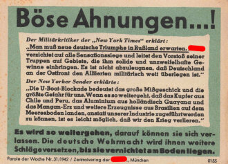 Parole der Woche Nr. 31, "Böse...