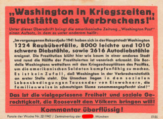 Parole der Woche Nr. 32, "Washington in...