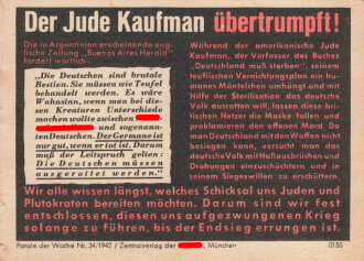 Parole der Woche Nr. 34, "Der Jude Kaufman...