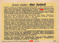 Parole der Woche Nr. 35, "Immer wieder: der Jude!!", Zentralverlag der NSDAP, 7,5 x 10 cm, 1942