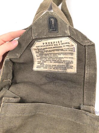 Polen, Tasche für die Gasmaske Modell W.Z.32, datiert 1937.