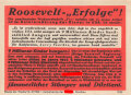 Parole der Woche Nr. 37, "Roosevelt-Erfolge!", Zentralverlag der NSDAP, 7,5 x 10 cm, 1942