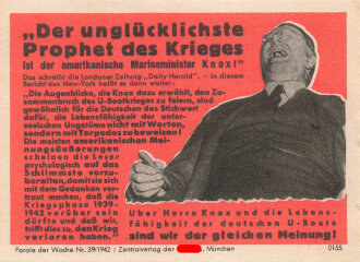 Parole der Woche Nr. 39, "Der unglücklichste...