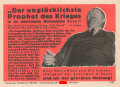 Parole der Woche Nr. 39, "Der unglücklichste Prophet des Krieges", Zentralverlag der NSDAP, 7,5 x 10 cm, 1942