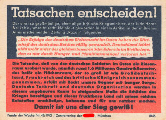 Parole der Woche Nr. 45, "Tatsachen...