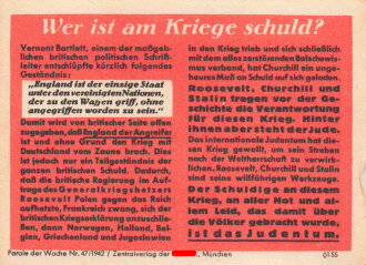 Parole der Woche Nr. 47, "Wer ist am Kriege...