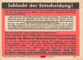 Parole der Woche Nr. 51, "Die Schlacht der Entscheidung!", Zentralverlag der NSDAP, 7,5 x 10 cm, 1942