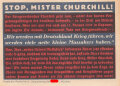 Parole der Woche Nr. 6, "Stop, Mister Churchill!", Zentralverlag der NSDAP, 7,5 x 10 cm, 1941