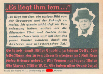Parole der Woche Nr. 7, "Es liegt ihm fern...",...