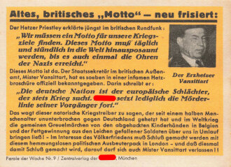 Parole der Woche Nr. 9, "Altes, britisches Motto -...