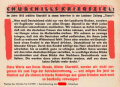 Parole der Woche Nr. 13, "Churchills Kriegsziel", Zentralverlag der NSDAP, 7,5 x 10 cm, 1941
