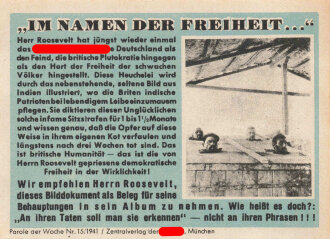 Parole der Woche Nr. 15, "Im Namen der...