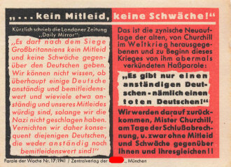 Parole der Woche Nr. 17, "...kein Mitleid, keine...