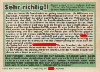 Parole der Woche Nr. 18, "Sehr richtig!!",...
