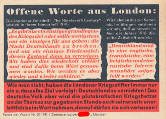 Parole der Woche Nr. 20, "Offene Worte aus...