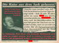 Parole der Woche Nr. 23, "Die Katze aus dem Sack gelassen!", Zentralverlag der NSDAP, 7,5 x 10 cm, 1941