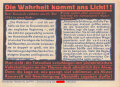 Parole der Woche Nr. 26, "Die Wahrheit kommt ans Licht!!", Zentralverlag der NSDAP, 7,5 x 10 cm, 1941
