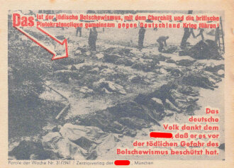 Parole der Woche Nr. 31, "Das ist der jüdische Bolschewismus...", Zentralverlag der NSDAP, 7,5 x 10 cm, 1941