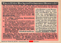 Parole der Woche Nr. 32, "Was will der Hochgradfreimaurer Roosevelt?", Zentralverlag der NSDAP, 7,5 x 10 cm, 1941