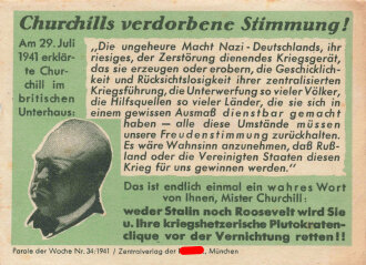 Parole der Woche Nr. 34, "Churchills verdorbene...