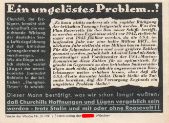 Parole der Woche Nr. 35, "Ein ungelöstes...