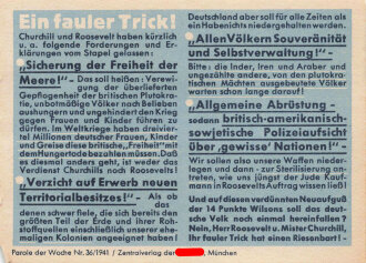 Parole der Woche Nr. 36, "Ein fauler Trick!",...