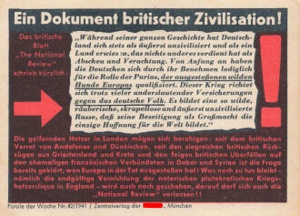 Parole der Woche Nr. 42, "Ein Dokument britischer...