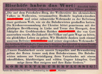 Parole der Woche Nr. 43, "Bischöfe haben das...