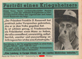 Parole der Woche Nr. 45, "Porträt eines...